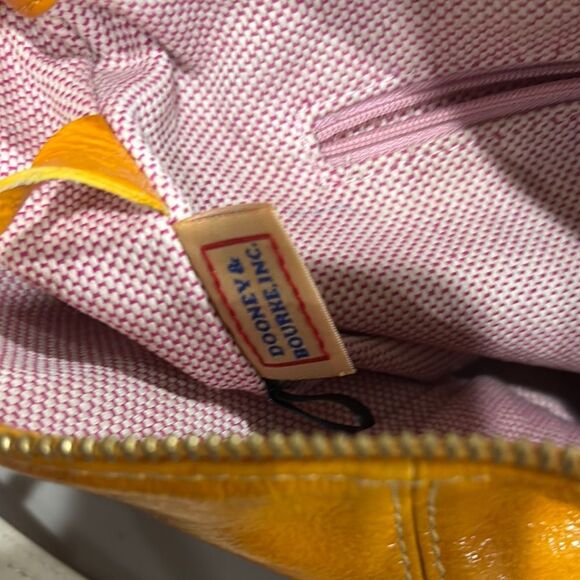 Dooney & Bourke Orange Patent Leather Shoulder Bag - Picture 5 of 8